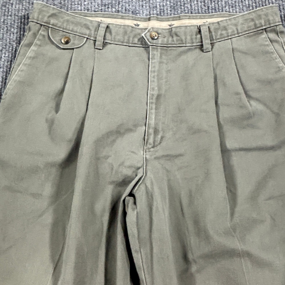 Dockers Khakis Pants Mens W38 L30 Olive Green Vintage Pleated Cotton Vintage '97